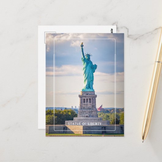 Freiheitsstatue Postkarte (Vorderseite/Rückseite Beispiel)