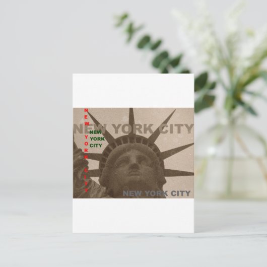 Freiheitsstatue Postkarte (Stehend Vorderseite)