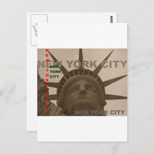 Freiheitsstatue Postkarte (Vorne/Hinten)