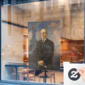 Freiheitsstatue & Präsident Woodrow Wilson Fensteraufkleber (Café-Fenster)