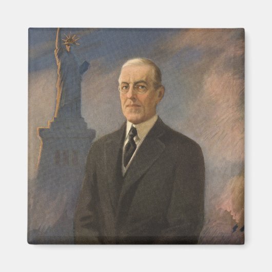 Freiheitsstatue & Präsident Woodrow Wilson Magnet (Vorne)