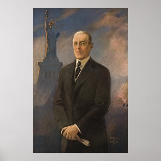 Freiheitsstatue & Präsident Woodrow Wilson Poster (Vorne)