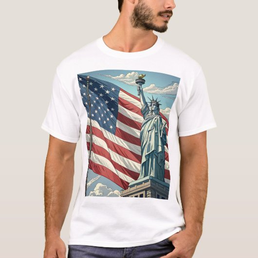 Freiheitsstatue Pride unisex T-Shirt (Vorderseite)