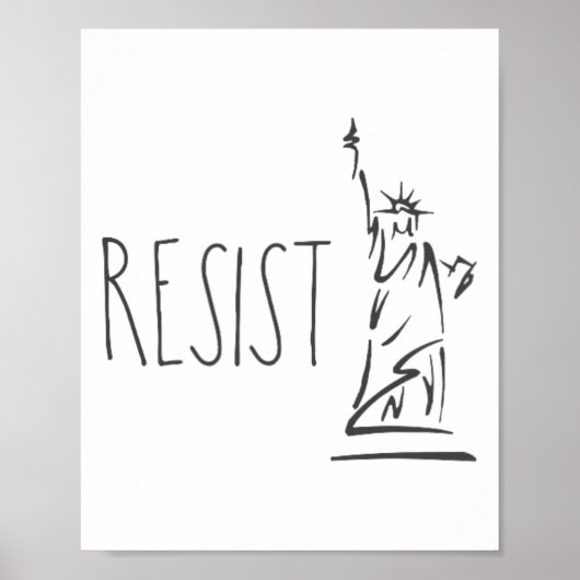 Freiheitsstatue Pro Immigration Resist Poster (Vorne)
