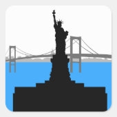 Freiheitsstatue Quadratischer Aufkleber (Vorderseite)