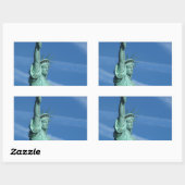 Freiheitsstatue. Rechteckiger Aufkleber (Blatt)