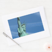 Freiheitsstatue. Rechteckiger Aufkleber (Umschlag)