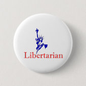 Freiheitsstatue -- Retro liberalistische Ikone Button (Vorderseite)