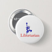 Freiheitsstatue -- Retro liberalistische Ikone Button (Vorne & Hinten)