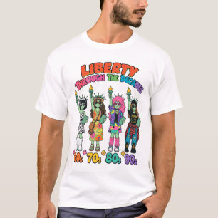 Freiheitsstatue Retro-Mode Durch 4 Jahrzehnte T-Shirt