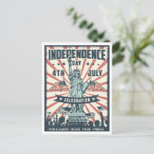 Freiheitsstatue Retro Postkarte (Stehend Vorderseite)