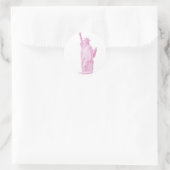 Freiheitsstatue Runder Aufkleber (Tasche)