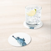 Freiheitsstatue Runder Pappuntersetzer (Vor Ort)