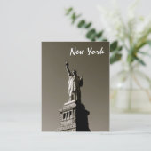 Freiheitsstatue (S/W) Postkarte (Stehend Vorderseite)