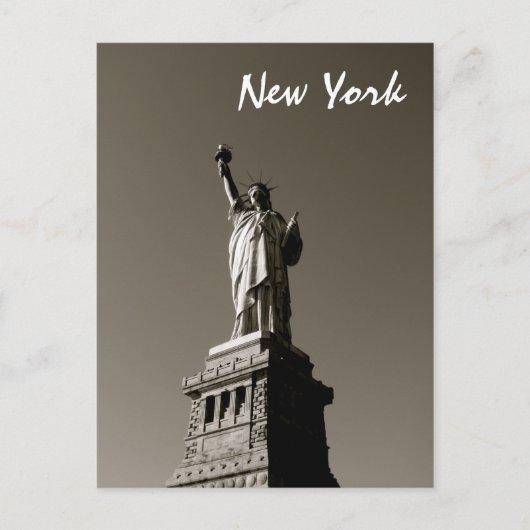 Freiheitsstatue (S/W) Postkarte (Vorderseite)