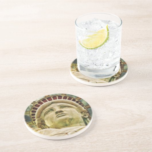 Freiheitsstatue Sandstein Untersetzer (Seite)