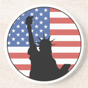 Freiheitsstatue Sandstein-Untersetzer Getränkeuntersetzer