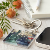 Freiheitsstatue Schlüsselanhänger (Vorderseite rechts)