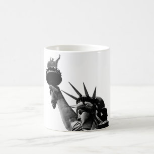Freiheitsstatue Schwarz & Weiß Kaffeetasse
