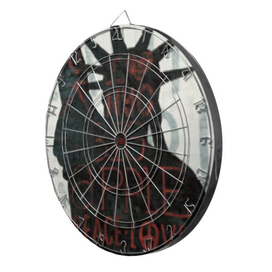 Freiheitsstatue Silhouette Dartscheibe (Vorderseite rechts)