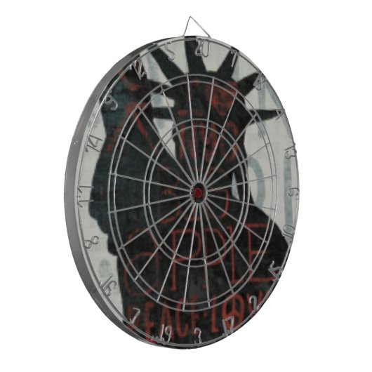 Freiheitsstatue Silhouette Dartscheibe (Vorderseite Links)