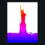 Freiheitsstatue Silhouette Pop Art Poster<br><div class="desc">New York City - USA National und City Symbol Statuen,  Monumente und Gebäude - Statue of Liberty Foto Artwork - Statue of Liberty Silhouette Pop Art Art Artwork</div>