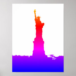 Freiheitsstatue Silhouette Pop Art Poster