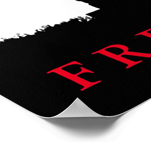 Freiheitsstatue Silhouette Poster Printwerbung (Ecke)