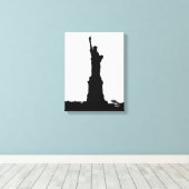 Freiheitsstatue Silhouette Wrapped Canvas Leinwanddruck (Insitu (Holzboden))