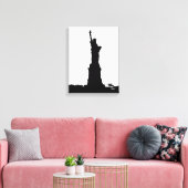 Freiheitsstatue Silhouette Wrapped Canvas Leinwanddruck (Insitu (Wohnzimmer))