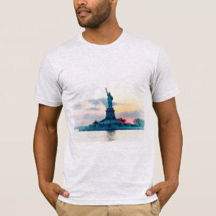 Freiheitsstatue, Sonnenuntergang, Patina-Bearbeitu T-Shirt
