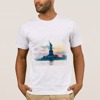 Freiheitsstatue, Sonnenuntergang, Patina-Bearbeitu T-Shirt