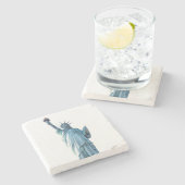 Freiheitsstatue Steinuntersetzer (Seitenansicht)