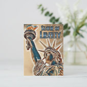 Freiheitsstatue stilisiert postkarte (Stehend Vorderseite)