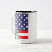 Freiheitsstatue Tasse | USA Flagge Kaffeetasse (Vorderseite Links)