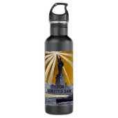 Freiheitsstatue Torch und Zweiter Weltkrieg der US Edelstahlflasche (Vorderseite)