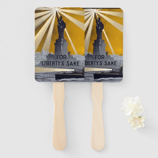 Freiheitsstatue Torch und Zweiter Weltkrieg der US Fächer (Vorne und Hinten)