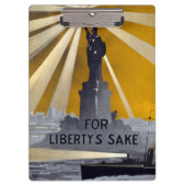 Freiheitsstatue Torch und Zweiter Weltkrieg der US Klemmbrett (Vorderseite)