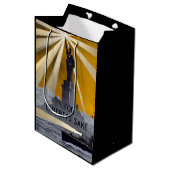 Freiheitsstatue Torch und Zweiter Weltkrieg der US Mittlere Geschenktüte (Vorderseite Schrägansicht)