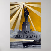 Freiheitsstatue Torch und Zweiter Weltkrieg der US Poster (Vorne)