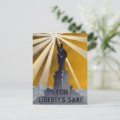 Freiheitsstatue Torch und Zweiter Weltkrieg der US Postkarte (Stehend Vorderseite)