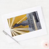 Freiheitsstatue Torch und Zweiter Weltkrieg der US Rechteckiger Aufkleber (Umschlag)