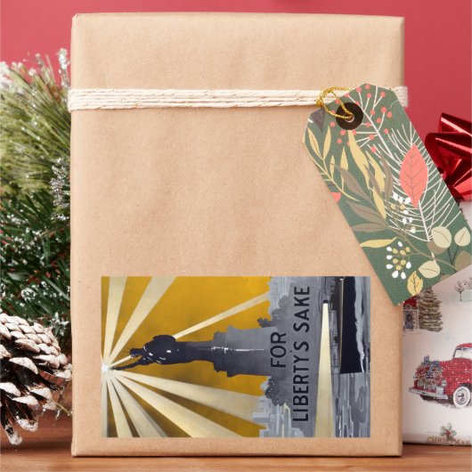 Freiheitsstatue Torch und Zweiter Weltkrieg der US Rechteckiger Aufkleber (Feiertag)