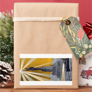 Freiheitsstatue Torch und Zweiter Weltkrieg der US Rechteckiger Aufkleber