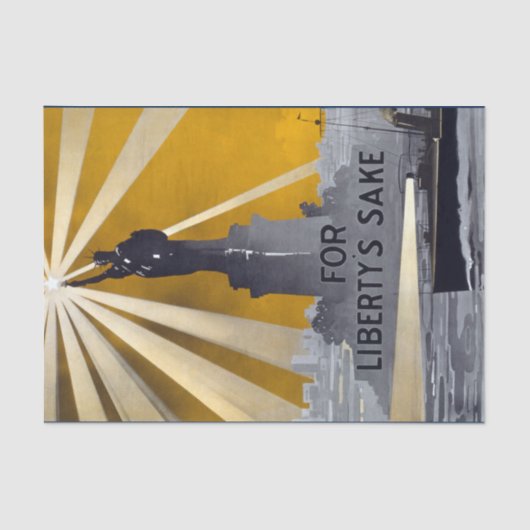 Freiheitsstatue Torch und Zweiter Weltkrieg der US Seidenpapier (Vorderseite)