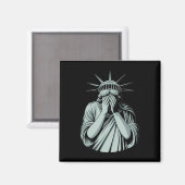 Freiheitsstatue Trauriges Amerika Magnet (Vorderseite/Rückseite)