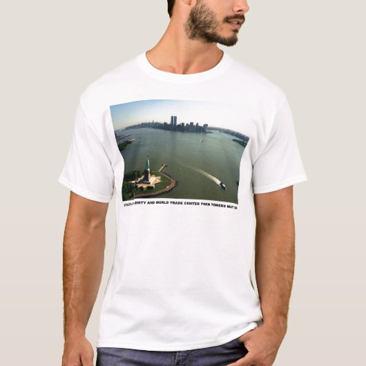 Freiheitsstatue, Twin Tower im Mai 2001 T-Shirt (Vorderseite)