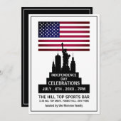 Freiheitsstatue, Unabhängigkeitstag Einladung (Vorne/Hinten)