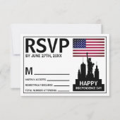 Freiheitsstatue, Unabhängigkeitstag - RSVP-Karte RSVP Karte (Vorderseite)
