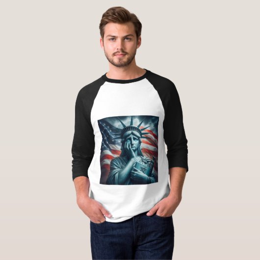 Freiheitsstatue und David-Star T-Shirt (Vorne ganz)
